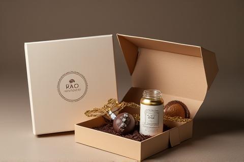 A sophisticated corporate gift set featuring branded items and luxury packaging