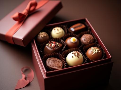 Luxury chocolate box with a 20% off sticker